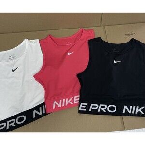Lot of 3 Nike Pro Dri-FIT Cropped Tank Top Women’s XS Athleticism Running